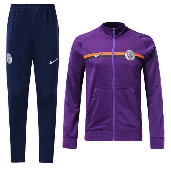 Survetement Football Manchester City 2018-19 Purpura Bleu